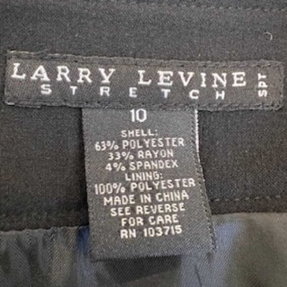 Larry Levine Women's Black Straight Skirt With Front Pockets Wide Waist Band 10 - Picture 9 of 15